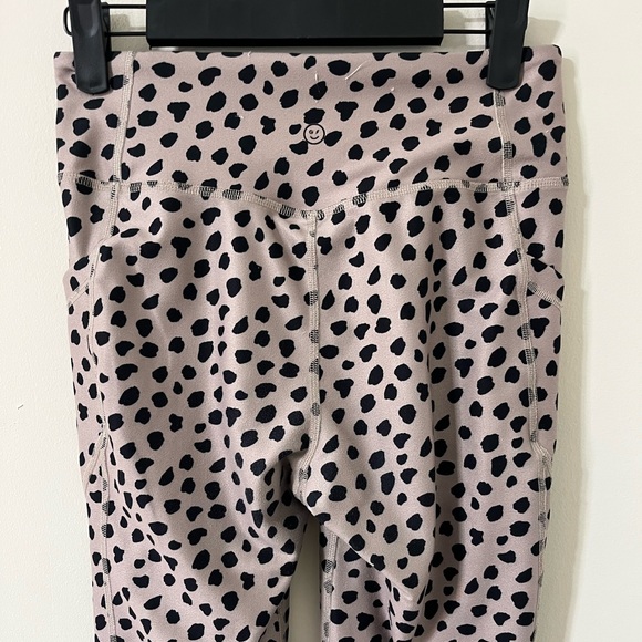 Gilly Hicks Find Your Happy Place Brown Leopard Print Pocket High Rise Leggings - Picture 10 of 12